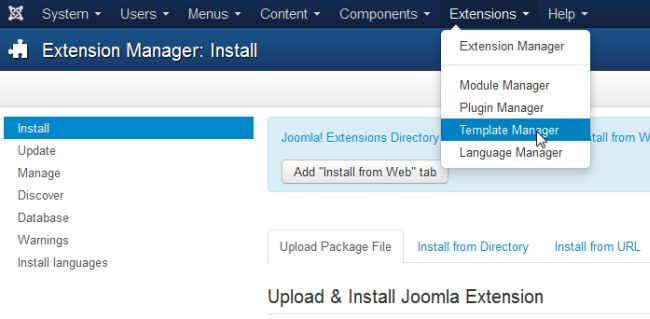 Manage And Install Joomla Template In PHP